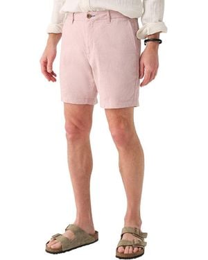 Faherty Tradewinds Linen-Blend Short - Pink