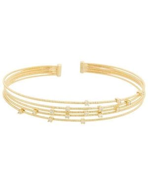 Meshmerise 18k Over Silver Mesh Bangle Bracelet - Metallic