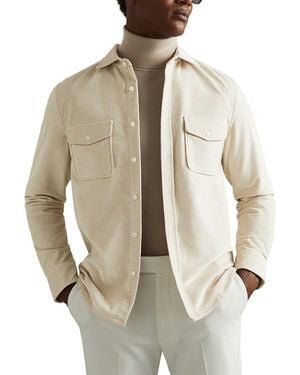 Reiss Tucci Twin Pocket Cord Top - Natural
