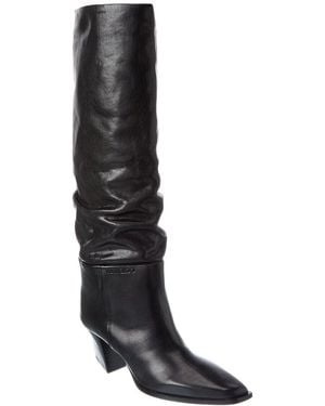 Jimmy Choo Hart 60 Leather Knee-High Boot - Black