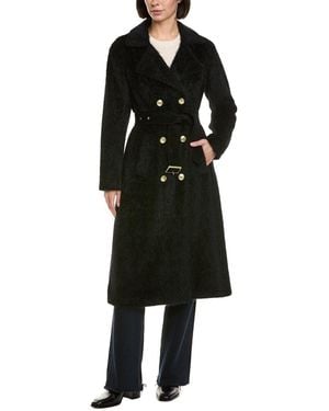 Cynthia Rowley Fuzzy Trench Coat - Black