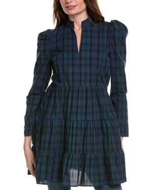 Sail To Sable Puff Sleeve Peplum Top - Blue