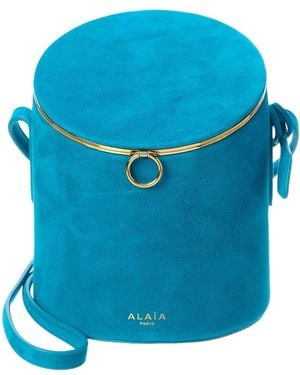 Alaïa Alaïa Suede Cosmetic Case - Blue