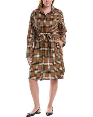 Burberry Check Shirtdress - Brown