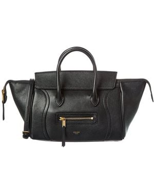 Celine Leather Tote Bag - Black