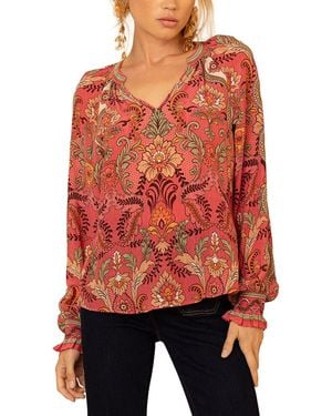 Hale Bob Whitley Silk Top - Red