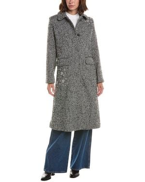Cece Ladylike Wool-Blend Coat - Grey