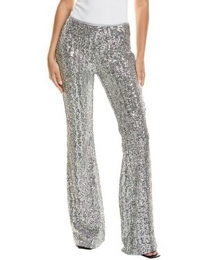 Michael Kors Stretch Sequin Flare Pants - Gray