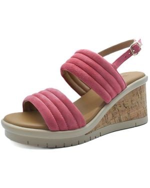 The Flexx Maize Suede Sandal - Pink