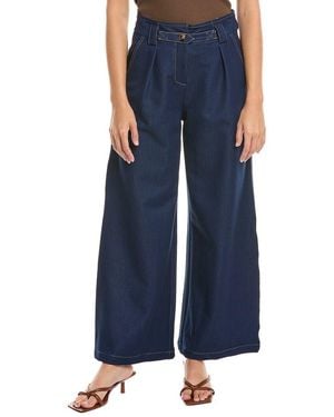 Gracia Baggy Denim Pant - Blue