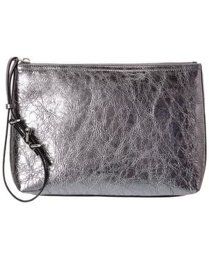 Givenchy Voyou Leather Pouch - Grey