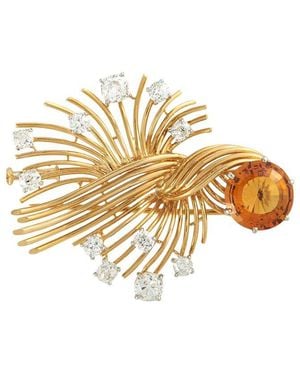 Chaumet 18k Citrine Brooch (authentic Pre-loved) - Metallic