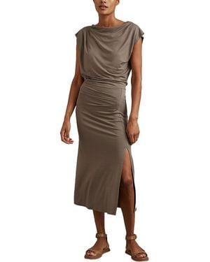 【海外限定】REISSワンピース☆Mocha Leonore Ruched Jersey Mid Buy Reiss Mocha Leonore Ruched Jersey Midi Dress from Next USA