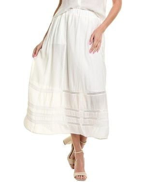 Nicole Miller Lace Trim Skirt - White