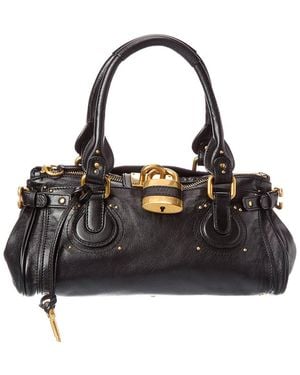 Chloé Paddington Leather Satchel - Black