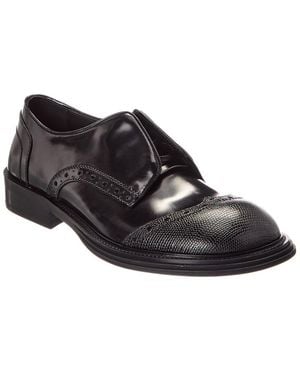 Ferragamo Leather Oxford - Black