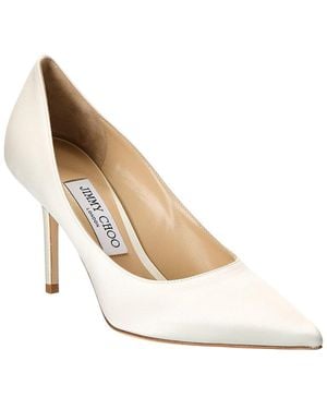 Jimmy Choo Love 85 Satin Pump - White