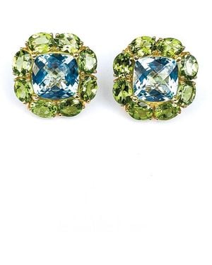 Arthur Marder Fine Jewelry 14K & 19.00 Ct. Tw. Topaz Earrings - Green