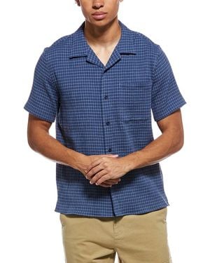 Vince Provence Plaid Collar Shirt - Blue