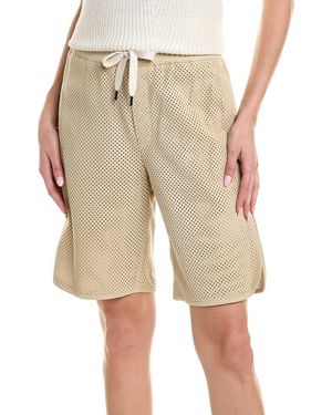 Brunello Cucinelli Leather Short - Natural
