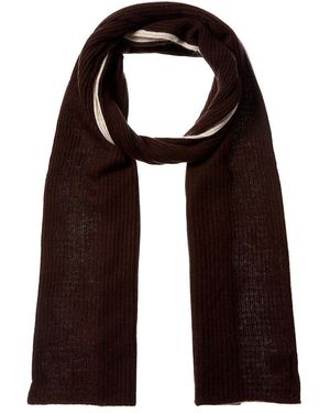 Portolano Stripe Cashmere Scarf - Purple