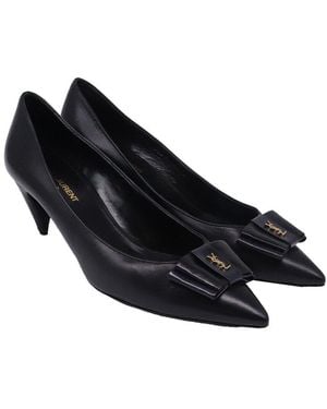 Saint Laurent Leather Anais 55 Pump (Authentic Pre-Loved) - Black