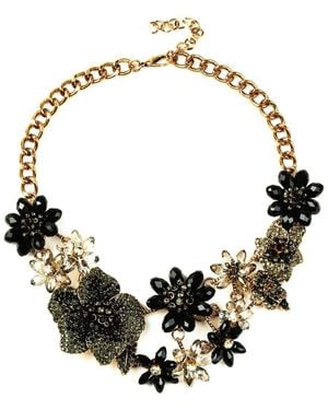 Eye Candy LA The Luxe Collection Crystal Susy Flower Necklace - Metallic