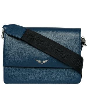 Zadig & Voltaire Lolita Wings Grained Leather Crossbody - Blue
