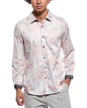 Robert Graham Addington Classic Fit Woven Shirt - Gray
