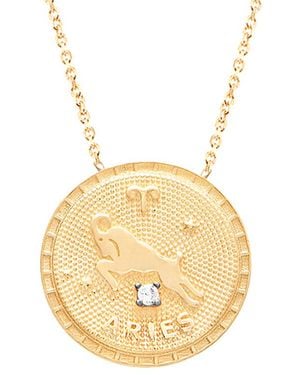 Gabi Rielle 22k Over Silver Aries Cz Necklace - White