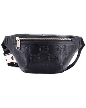 Gucci Black GG Embossed Perforated Leather Belt Bag Leather Small (authentic Pre-loved)