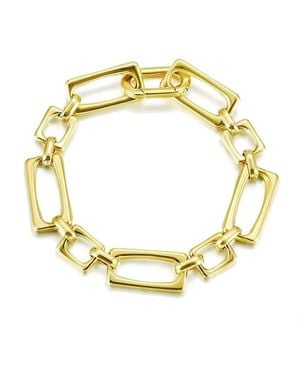 Jane Basch Plated Big Link Bracelet - Metallic