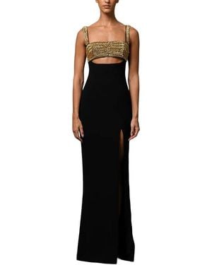 AMINA GLAM Maxi Dress - Black