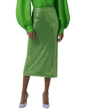 Carolina Herrera Embellished Midi Skirt - Green