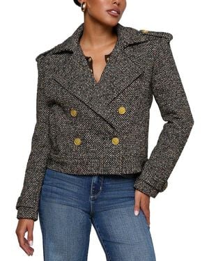 L'Agence Xoey Cropped Trench Coat - Gray