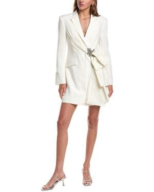 Cinq À Sept Taffeta Bow Cheyenne Blazer Dress - White