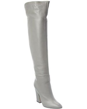 Sergio Rossi Scarlett Leather Over-the-knee Boot - Grey