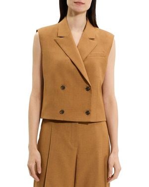 Theory Peak Vest - Brown