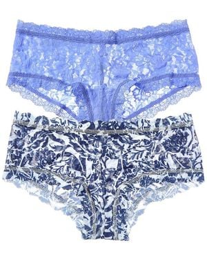 Hanky Panky 2pk Printed Boyshort - Blue