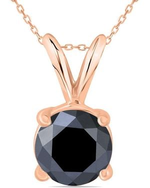 True Diamond 14k Rose Gold 1.45 Ct. Tw. Diamond Necklace - Blue