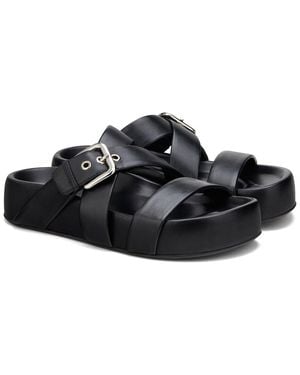Agl Attilio Giusti Leombruni Jane Slide Leather Slide - Black