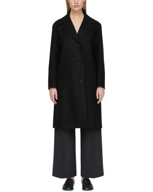 Lafayette 148 New York A-line Wool-blend Midi Coat - Black