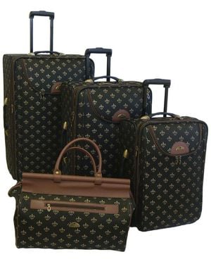 American Flyer Lyon 4pc Luggage Set - Black