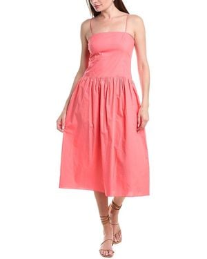 Garrie B Drop-Waist Midi Dress - Pink