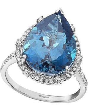 Effy Fine Jewelry 14K 4.12 Ct. Tw. Diamond & Tanzanite Ring - Blue