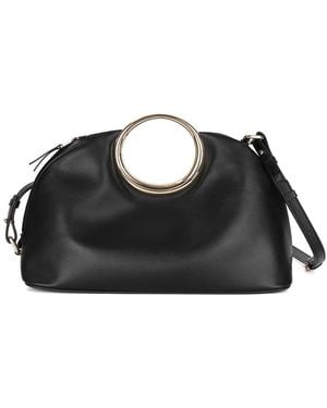 Tiffany & Fred Paris Smooth Leather Satchel - Black
