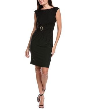 Donna Ricco Printed Sheath Dress - Black