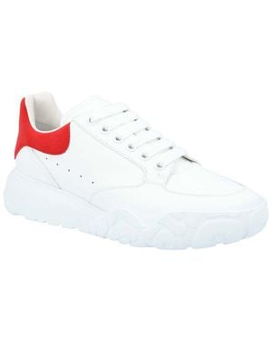 McQueen Leather Oversized Court Sneaker, Never Worn (Authentic Pre-Loved) - White