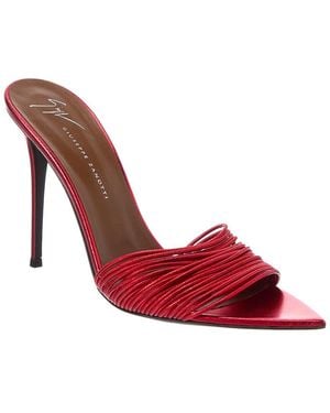 Giuseppe Zanotti Intrigo 105 Leather Sandal - Red