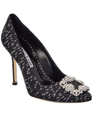 Manolo Blahnik Hangisi 105 Jacquard Pump - Black